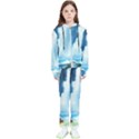 Delicate Watercolor Painting Surreal Oasis Scene With Intense Dramatic Lighting Kids  Tracksuit View1