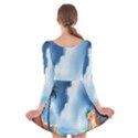 Delicate Watercolor Painting Surreal Oasis Scene With Intense Dramatic Lighting Long Sleeve Velvet Skater Dress View2