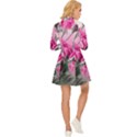 Roses Floral Flowers Nature Pink Romance Romantic Valentines Day Love Long Sleeve Velour Longline Dress View4