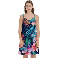 Hawaiian Flowers Hawaii Mini Camis Dress With Pockets by Cemarart