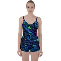 Sci-fi Scenester Tie Front Two Piece Tankini by MRNStudios