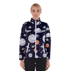 Space Galaxy Universe Stars Sky Women s Bomber Jacket by Paksenen