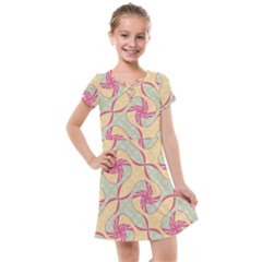 Abstract Pattern Design Scrapbooking Kids  Cross Web Dress by Paksenen