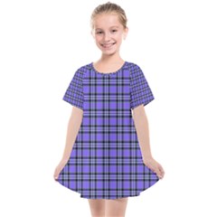 Blue Tartan Plaid 1 Kids  Smock Dress by dressshop