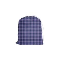 Purple Plaid Tartan 1 Drawstring Pouch (small) by dressshop