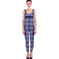 Purple Plaid Tartan 1 One Piece Catsuit by dressshop