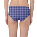 Purple Plaid Tartan 1 Mid-Waist Bikini Bottoms View2