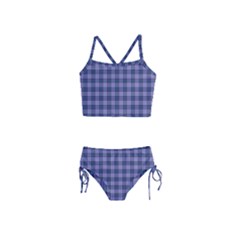 Purple Plaid Tartan 1 Girls  Tankini Swimsuit by dressshop