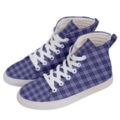 Purple Plaid Tartan 1 Men s Hi-top Skate Sneakers by dressshop