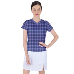 Purple Plaid Tartan 1 Women s Sports Top by dressshop