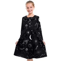 Cosmic Black Space Star Kids  Midi Sailor Dress by Ndabl3x