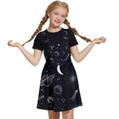 Cosmic Black Space Star Kids  Apron Dress by Ndabl3x