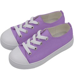 Luscious Lavender Hex #cca3e7 Kids  Low Top Canvas Sneakers by dressshop