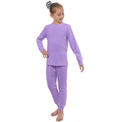 Luscious Lavender Hex #cca3e7 Kids  Long Sleeve Set  by dressshop