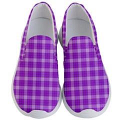 Purple Plaid Tartan 3 Men s Lightweight Slip Ons by dressshop