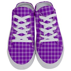 Purple Plaid Tartan 3 Half Slippers by dressshop