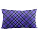 Blue Tartan Plaid 1 Diagonal 12 x20  Lumbar Throw Cushion Case (Two Sides) View2