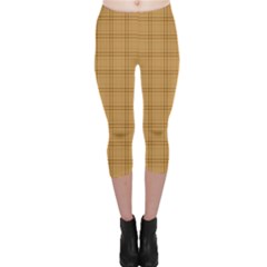 Autumn Fall Plaid Tartan 1 Capri Leggings  by dressshop