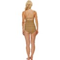 Autumn Fall Plaid Tartan 1 Knot Front One-Piece Swimsuit View4