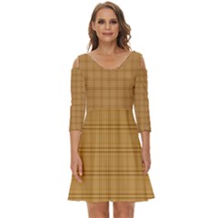 Autumn Fall Plaid Tartan 1 Shoulder Cut Out Zip Up Dress by dressshop