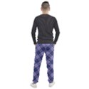 Purple Plaid Tartan 1 Diagonal Men s Jogger Sweatpants View2