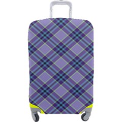 Purple Plaid Tartan 1 Diagonal Luggage Cover (large) by dressshop