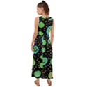 Doodle Dot Drawing V-Neck Chiffon Maxi Dress View2