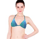 Psicodelia Zyguratti Texture Cyanturquoise Classic Bikini Top View1