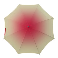 Crimson Red To Cream Yellow Linear Gradient Golf Umbrellas by GradientsOmbre