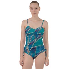 Aqua Batik, Abstract, Colorful Sweetheart Tankini Set by kyorashop23