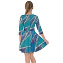 Aqua Batik, Abstract, Colorful Smock Dress View2