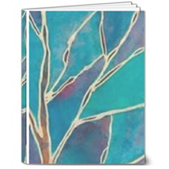 Aqua Batik, Abstract, Colorful 7  X 9  Hardcover Notebook by kyorashop23