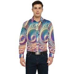 Abstract Fractal Art Swirl Pattern Men s Long Sleeve Shirt by Salmanaz77