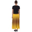 Amber Orange To Chocolate Brown Bilinear Gradient Flared Maxi Skirt View2