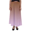 Chocolate Brown To Pink Lace Linear Gradient Flared Maxi Skirt View1