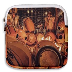 Candombe Drums Being Tempered, Montevideo, Uruguay Mini Square Pouch by dflcprintsclothing