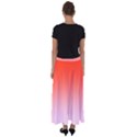 Scarlet Red To Pink Lace Linear Gradient Flared Maxi Skirt View2