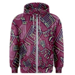 Abstract Art Pattern Design Background Men s Zipper Hoodie by Grandong