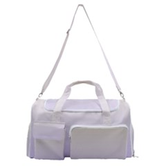 Cream Yellow To Pale Violet Linear Gradient Sports Gym Duffle Bag With Shoe Compartment by GradientsOmbre