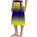 Electric Yellow To Navy Blue Bilinear Gradient Traditional Men s Hawaiian Lavalava Ie Faitaga Wrap Skirt View2