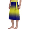 Navy Blue To Electric Yellow Bilinear Gradient Traditional Men s Hawaiian Lavalava Ie Faitaga Wrap Skirt View2