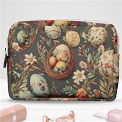 Charming Seamless Pattern Vintage Easter Floral Motif Make Up Pouch (medium) by dflcprintsclothing