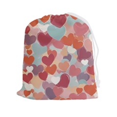 Valentines Day Hearts Romance Love Drawstring Pouch (2xl) by Posterlux