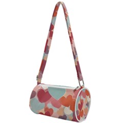 Valentines Day Hearts Romance Love Mini Cylinder Bag by Posterlux