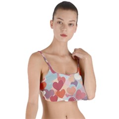 Valentines Day Hearts Romance Love Layered Top Bikini Top  by Posterlux