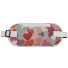 Valentines Day Hearts Romance Love Rounded Waist Pouch by Posterlux