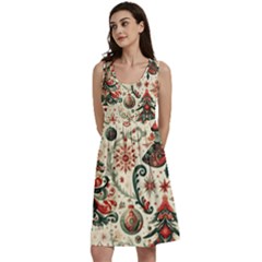 Christmas Tree Snow Classic Skater Dress by Bedest