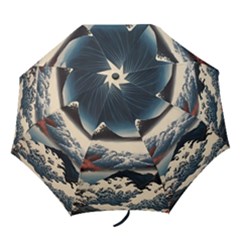 Hokusai Moutains Japan Folding Umbrellas by Bedest