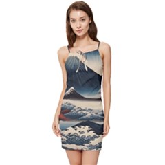 Hokusai Moutains Japan Summer Tie Front Dress by Bedest