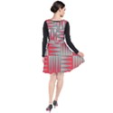 Zigzag Pattern Chevron Red Plunge Pinafore Dress View2